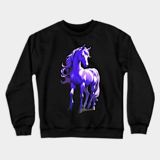 Purple Fantasy Horse Crewneck Sweatshirt